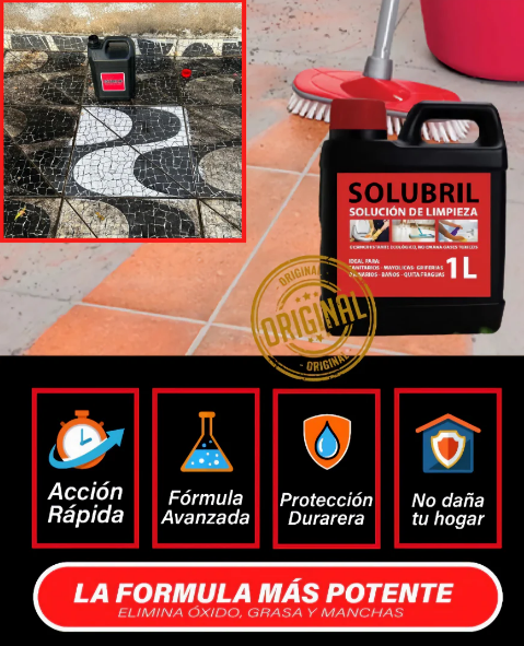 Solucion De Limpieza De Pisos Multiusos Solubril - 1 L